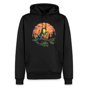 Gottesanbeterin Insekt - Männer Premium Bio Hoodie - Schwarz - Vorne - Nico (187cm)