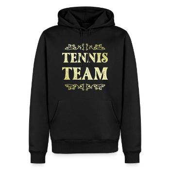 Tennis Team - Männer Premium Bio Hoodie - Schwarz - Vorne - Nico (187cm)