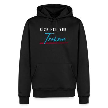 Bize her yer Trabzon - Männer Premium Bio Hoodie - Schwarz - Vorne - Nico (187cm)