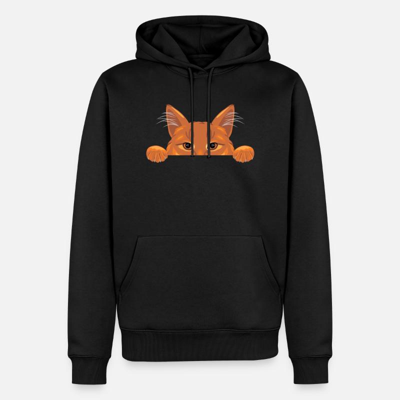 Chat au gingembre - Sweat à capuche Premium bio Homme - noir
