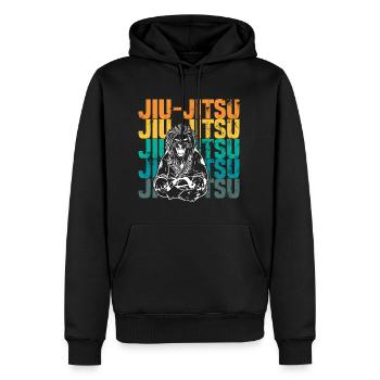 Brazilian Jiu Jitsu Bjj - Männer Premium Bio Hoodie - Schwarz - Vorne - Nico (187cm)