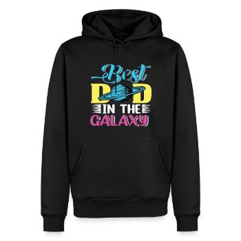 Bester Vater in der Galaxie - Männer Premium Bio Hoodie - Schwarz - Vorne - Nico (187cm)