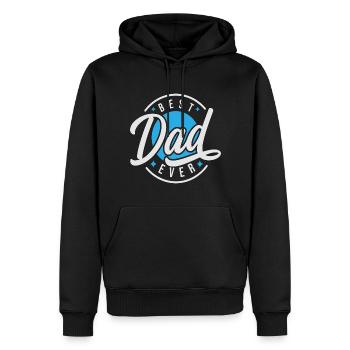 Meilleur père jamais amoureux de la fête des pères - Fête des pères - Sweat à capuche Premium bio Homme - noir - Devant - Nico (187cm)