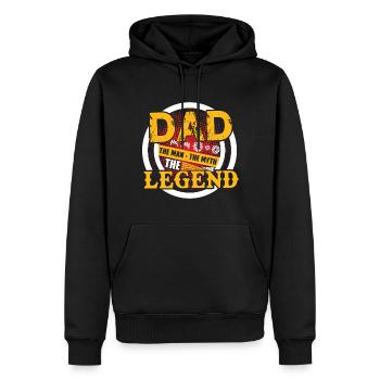 Marié Père Fête des Pères Fête des Pères Cadeau De Fête des Pères Lege - Sweat à capuche Premium bio Homme - noir - Devant - Nico (187cm)