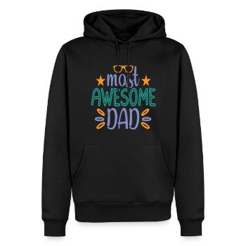 Größter Vater - Vatertag - Männer Premium Bio Hoodie - Schwarz - Vorne - Nico (187cm)
