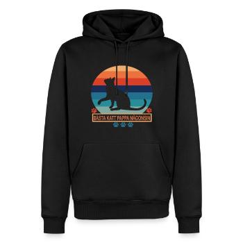 Best cat dad ever best cat dad kitten - Men’s Premium Organic Hoodie - black - Front - Nico (187cm)