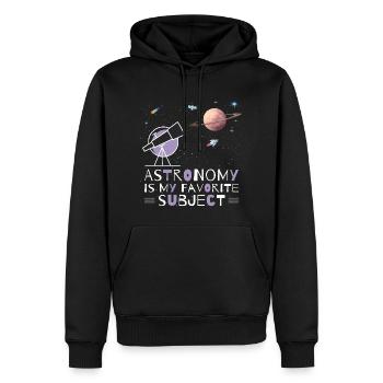 Astronomie, mein Lieblingsthema, Weltraumteleskop - Männer Premium Bio Hoodie - Schwarz - Vorne - Nico (187cm)