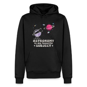 Astronomie, mein Lieblingsthema, Weltraumteleskop - Männer Premium Bio Hoodie - Schwarz - Vorne - Nico (187cm)