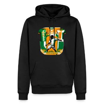 Strahlende Elfenbeinküste - Männer Premium Bio Hoodie - Schwarz - Vorne - Nico (187cm)
