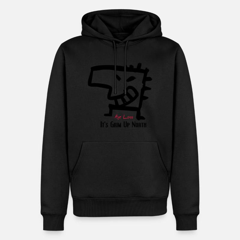 Grim up north - Männer Premium Bio Hoodie - Schwarz