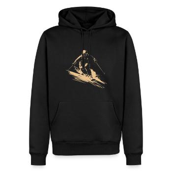 Ski Skifahren Wintersport vintage - Männer Premium Bio Hoodie - Schwarz - Vorne - Nico (187cm)