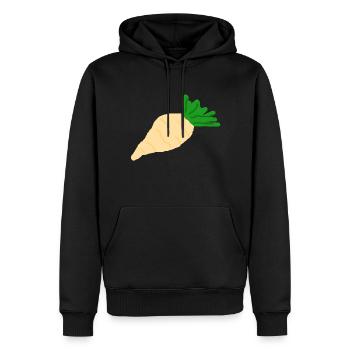 Rettich Zuckerrübe Wurzelgemüse - Männer Premium Bio Hoodie - Schwarz - Vorne - Nico (187cm)