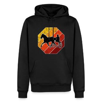 Trabrennen Pferd Pferde Trabrennsport Pferderennen - Männer Premium Bio Hoodie - Schwarz - Vorne - Nico (187cm)