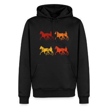 Chevaux de trot Trabrennsport Courses de chevaux - Sweat à capuche Premium bio Homme - noir - Devant - Nico (187cm)