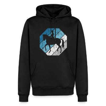 Dressurreiten Dressurreiter Reiten Reiter Pferd - Männer Premium Bio Hoodie - Schwarz - Vorne - Nico (187cm)