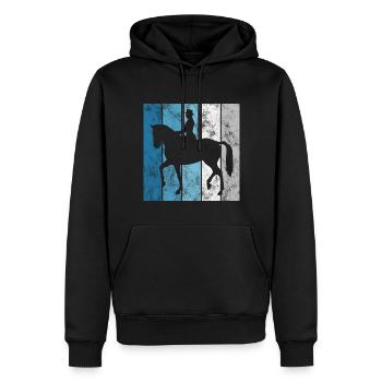 Dressage Équitation Cavaliers de dressage Équitation Équitation - Sweat à capuche Premium bio Homme - noir - Devant - Nico (187cm)
