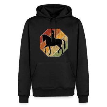 Dressage Équitation Cavaliers de dressage Équitation Équitation - Sweat à capuche Premium bio Homme - noir - Devant - Nico (187cm)