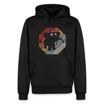 Eléphant éléphant pour enfants - Sweat à capuche Premium bio Homme - noir - Devant - Nico (187cm)