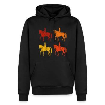 Dressur Dressurreiten Dressurreiter Reiten Pferd - Männer Premium Bio Hoodie - Schwarz - Vorne - Nico (187cm)