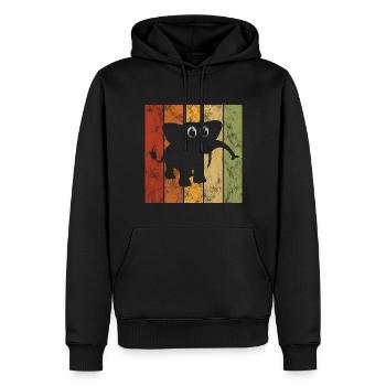 Eléphant éléphant pour enfants - Sweat à capuche Premium bio Homme - noir - Devant - Nico (187cm)