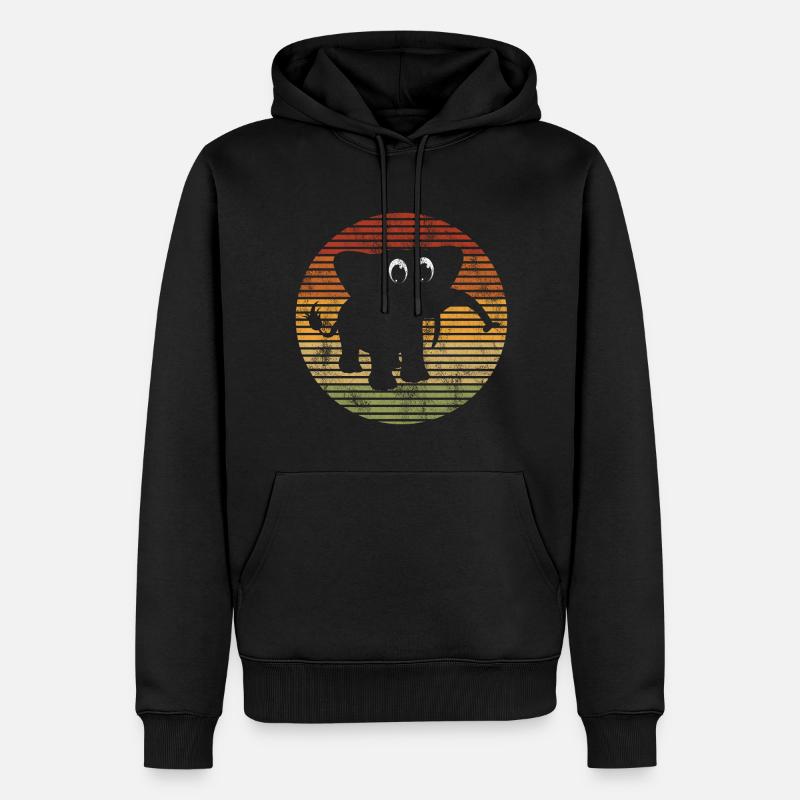 Eléphant éléphant pour enfants - Sweat à capuche Premium bio Homme - noir