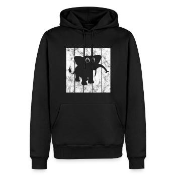 Éléphant Éléphant pour enfants - Sweat à capuche Premium bio Homme - noir - Devant - Nico (187cm)