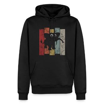 Éléphant Éléphant pour enfants - Sweat à capuche Premium bio Homme - noir - Devant - Nico (187cm)