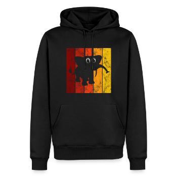 Elefanten Elefant für Kinder - Männer Premium Bio Hoodie - Schwarz - Vorne - Nico (187cm)