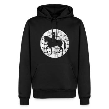 Dressur Dressurreiten Dressurreiter Reiten Pferd - Männer Premium Bio Hoodie - Schwarz - Vorne - Nico (187cm)