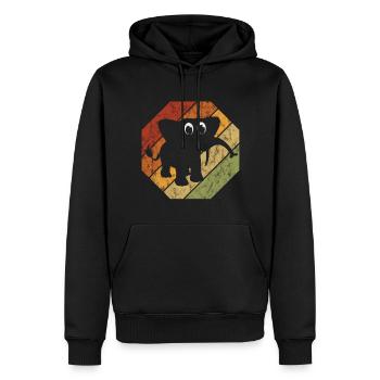 Eléphant éléphant pour enfants - Sweat à capuche Premium bio Homme - noir - Devant - Nico (187cm)