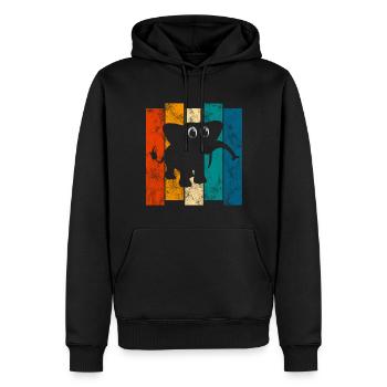 Eléphant éléphant pour enfants - Sweat à capuche Premium bio Homme - noir - Devant - Nico (187cm)