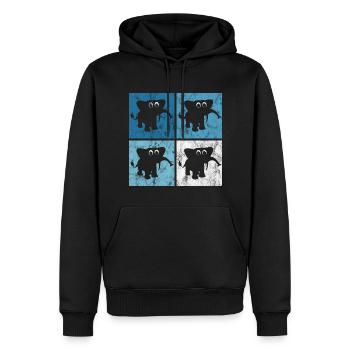 Eléphant éléphant pour enfants - Sweat à capuche Premium bio Homme - noir - Devant - Nico (187cm)
