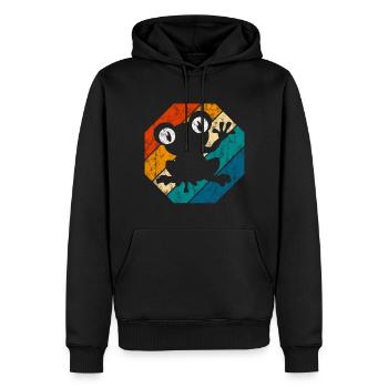 Frosch Frösche Geschenk für Kinder Lustig Witzig - Männer Premium Bio Hoodie - Schwarz - Vorne - Nico (187cm)