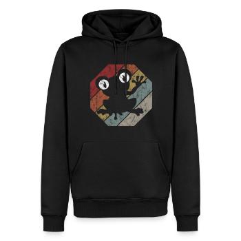 Frosch Frösche Geschenk für Kinder Lustig Witzig - Männer Premium Bio Hoodie - Schwarz - Vorne - Nico (187cm)