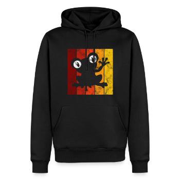 Frosch Frösche Geschenk für Kinder Lustig Witzig - Männer Premium Bio Hoodie - Schwarz - Vorne - Nico (187cm)
