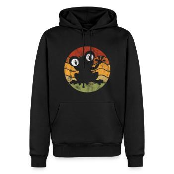 Frosch Frösche Geschenk für Kinder Lustig Witzig - Männer Premium Bio Hoodie - Schwarz - Vorne - Nico (187cm)