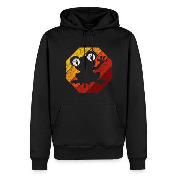 Frosch Frösche Geschenk für Kinder Lustig Witzig - Männer Premium Bio Hoodie - Schwarz - Vorne - Nico (187cm)
