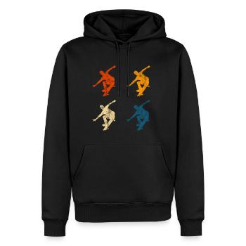 Skateboarder Skateboard Skater Skate Skateing - Männer Premium Bio Hoodie - Schwarz - Vorne - Nico (187cm)