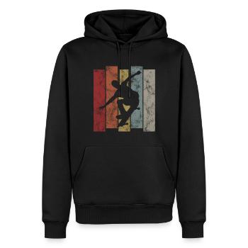 Skateboarder Skateboard Skater Skate Skateing - Sweat à capuche Premium bio Homme - noir - Devant - Nico (187cm)