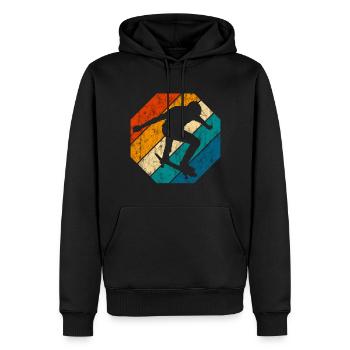 Skateboarder Skateboard Skater Skate Skateing - Sweat à capuche Premium bio Homme - noir - Devant - Nico (187cm)