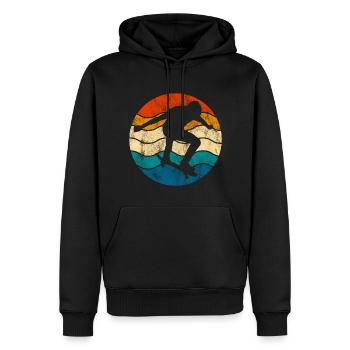 Skateboarder Skateboard Skater Skate Skateing - Sweat à capuche Premium bio Homme - noir - Devant - Nico (187cm)