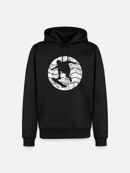 Skateboarder Skateboard Skater Skate Skateing - Men’s Premium Organic Hoodie - black