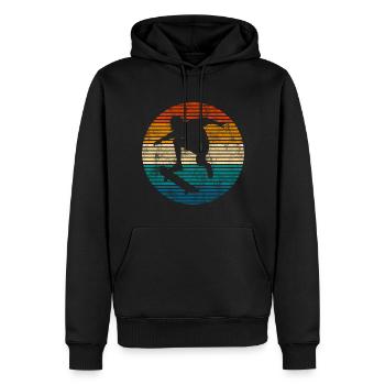 Skateboarder Skateboard Skater Skate Skateing - Sweat à capuche Premium bio Homme - noir - Devant - Nico (187cm)