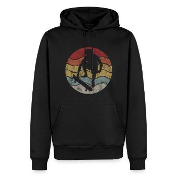 Skateboarder Skateboard Skater Skate Skateing - Sweat à capuche Premium bio Homme - noir - Devant - Nico (187cm)