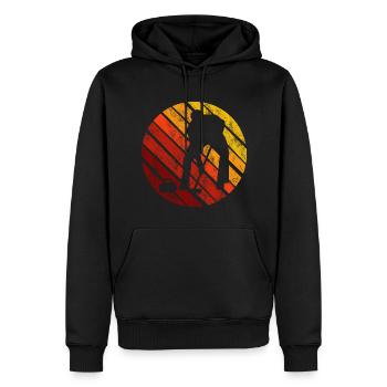 Curling sur glace Curling Retro Cadeau - Sweat à capuche Premium bio Homme - noir - Devant - Nico (187cm)