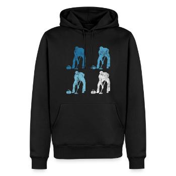 Curling sur glace Curling Retro Cadeau - Sweat à capuche Premium bio Homme - noir - Devant - Nico (187cm)