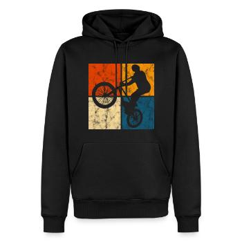 BMX Vélo Vélo Rétro Cadeau Vélo Motocross - Sweat à capuche Premium bio Homme - noir - Devant - Nico (187cm)