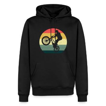 BMX Vélo Vélo Rétro Cadeau Vélo Motocross - Sweat à capuche Premium bio Homme - noir - Devant - Nico (187cm)