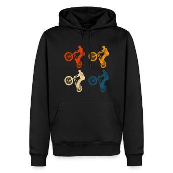 BMX Vélo Vélo Rétro Cadeau Vélo Motocross - Sweat à capuche Premium bio Homme - noir - Devant - Nico (187cm)