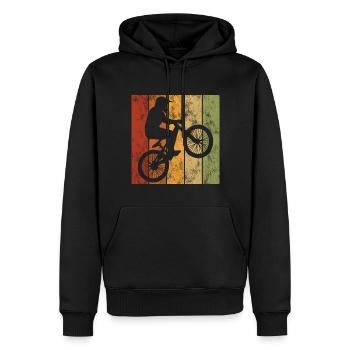 BMX Vélo Vélo Rétro Cadeau Vélo Motocross - Sweat à capuche Premium bio Homme - noir - Devant - Nico (187cm)